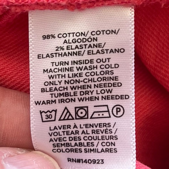 The Wide Leg Coral High Rise Cropped Jeans Size 14 (32) - Picture 5 of 6